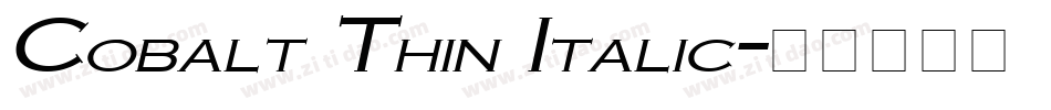 Cobalt Thin Italic字体转换